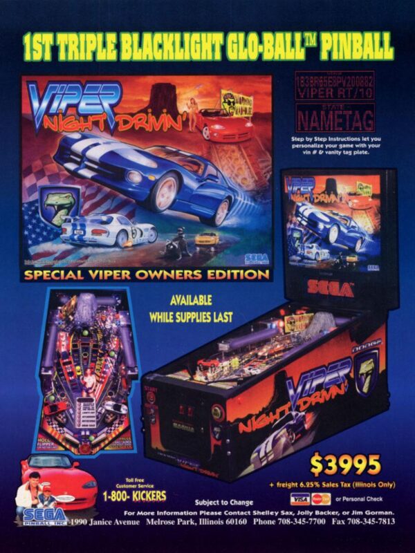 VIPER SEGA PINBALL FLIPPER (D0026)