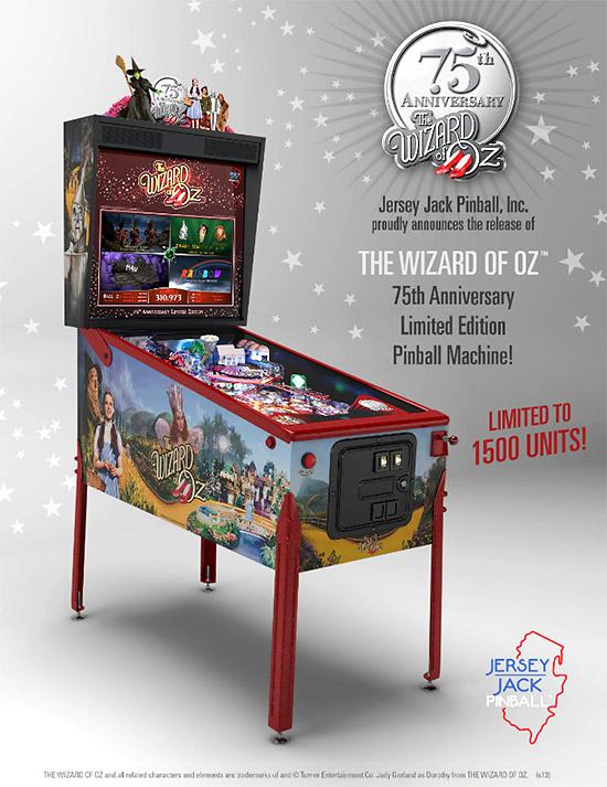 WIZARD OF OZ 75TH ANNIVERSAY JERSEY JACK PINBALL FLIPPER (D0055)