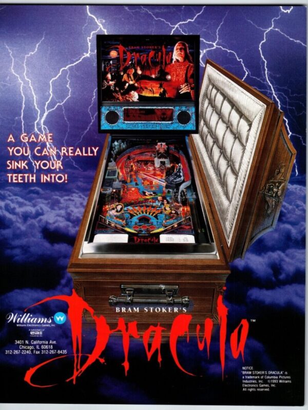 DRACULA BALLY WILLIAMS PINBALL FLIPPER (D0060)